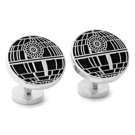 Star Wars Death Star Recessed Matte Cufflinks - Cufflinks.com - Flyclothing LLC