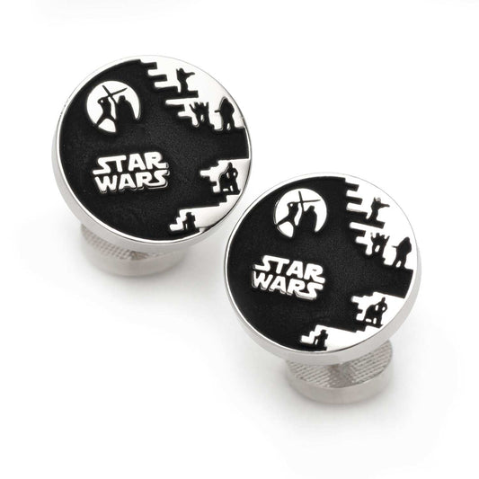 Star Wars Death Star Graphic Cufflinks - Cufflinks.com - Flyclothing LLC
