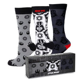 Star Wars Darth Vader Black, White, and Gray Dress Socks and Lapel Pin Gift Set - Cufflinks.com - Flyclothing LLC