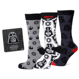 Star Wars Darth Vader Black, White, and Gray Dress Socks and Lapel Pin Gift Set - Cufflinks.com - Flyclothing LLC