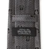 Star Wars Darth Vader Black and Gray Herringbone Tie - Cufflinks.com - Flyclothing LLC