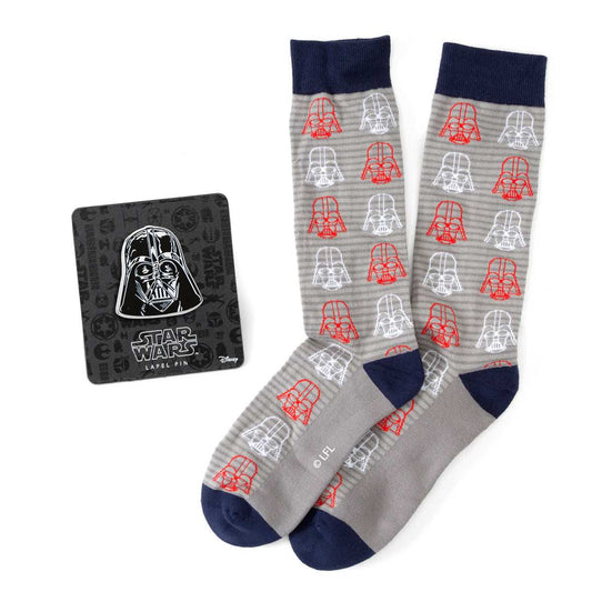 Star Wars Darth Vader Gray and Red Dress Socks and Lapel Pin Gift Set - Cufflinks.com - Flyclothing LLC