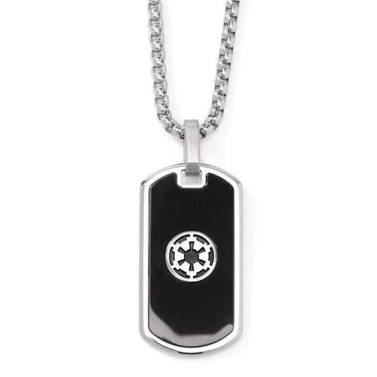 Star Wars Darth Vader Stainless Steel Printed Cufflinks with Empire and Rebel Crest Dog Tags Gift Set