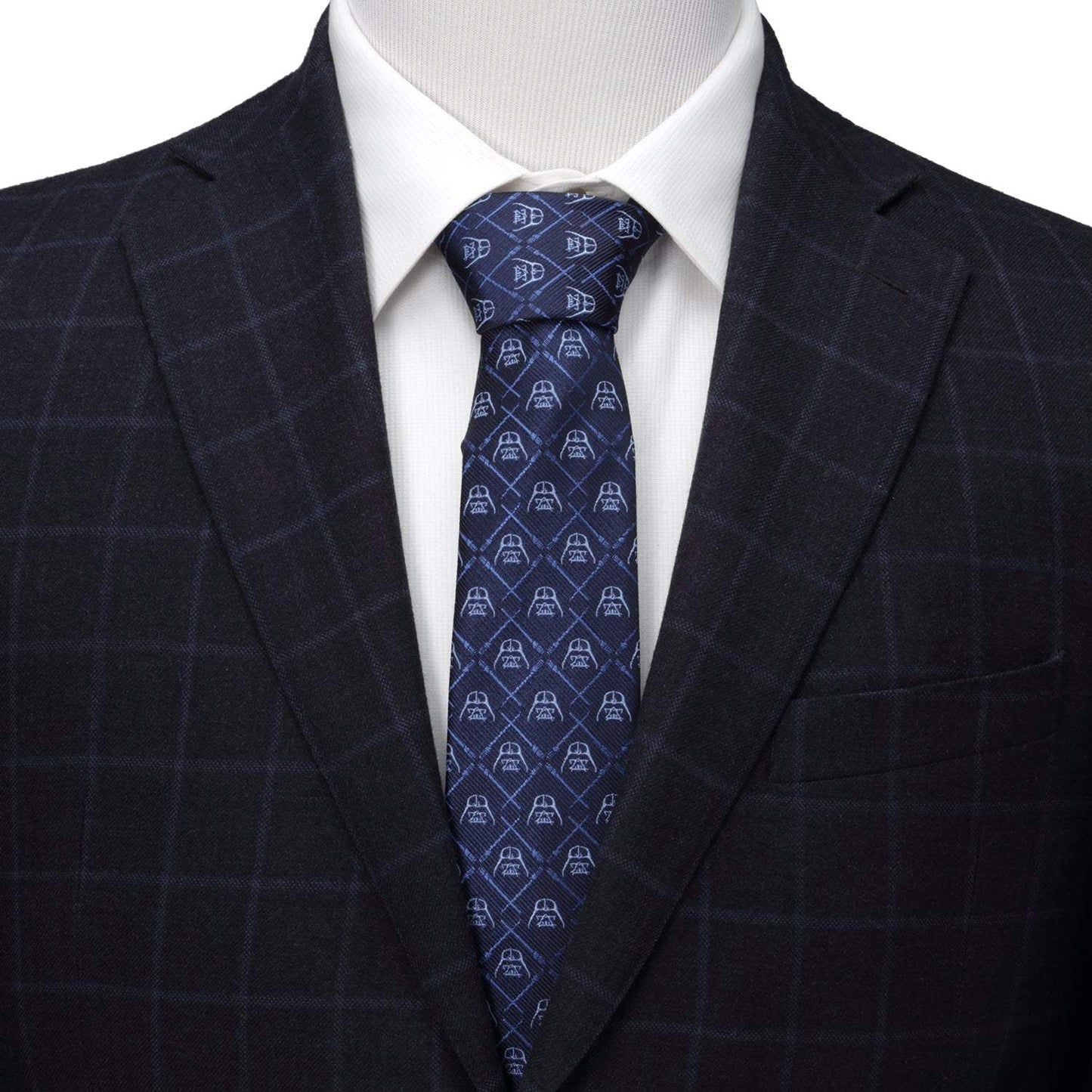 Star Wars Darth Vader and LIGHTSABER Blue Checkered Tie - Cufflinks.com - Flyclothing LLC