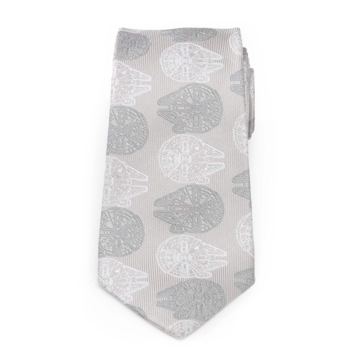 Star Wars Millennium Falcon White and Gray Checkered Tie - Cufflinks.com - Flyclothing LLC