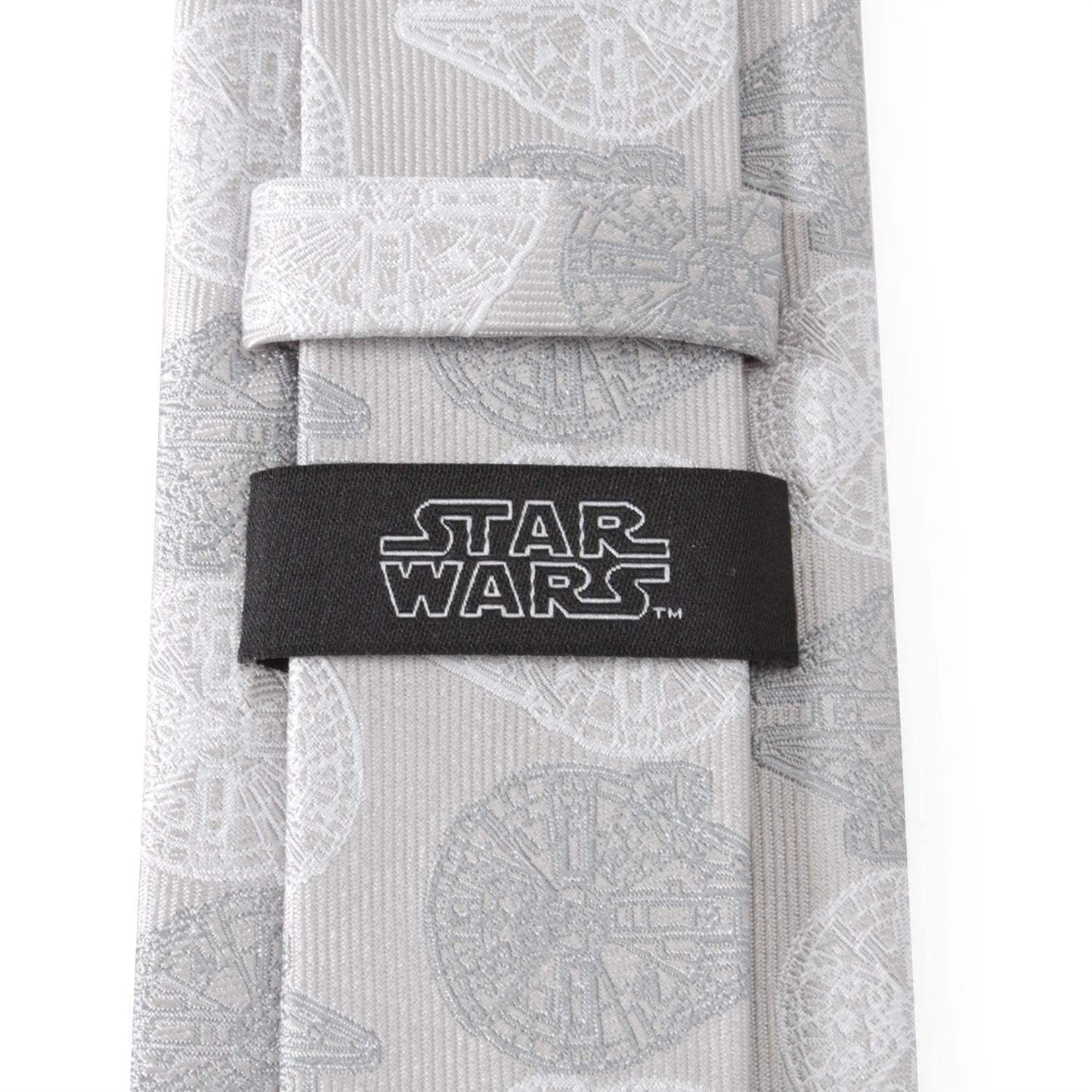 Star Wars Millennium Falcon White and Gray Checkered Tie - Cufflinks.com - Flyclothing LLC
