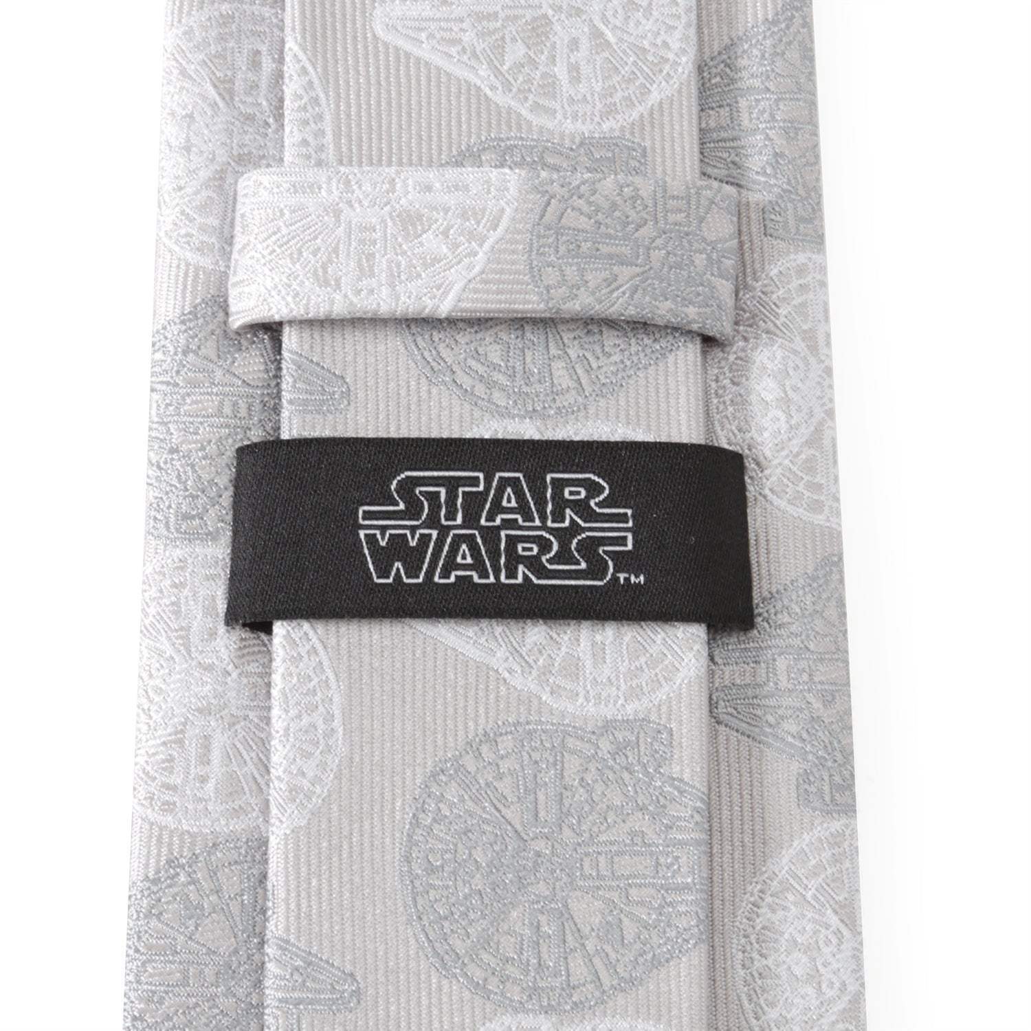 Star Wars Millennium Falcon White and Gray Checkered Tie - Cufflinks.com - Flyclothing LLC