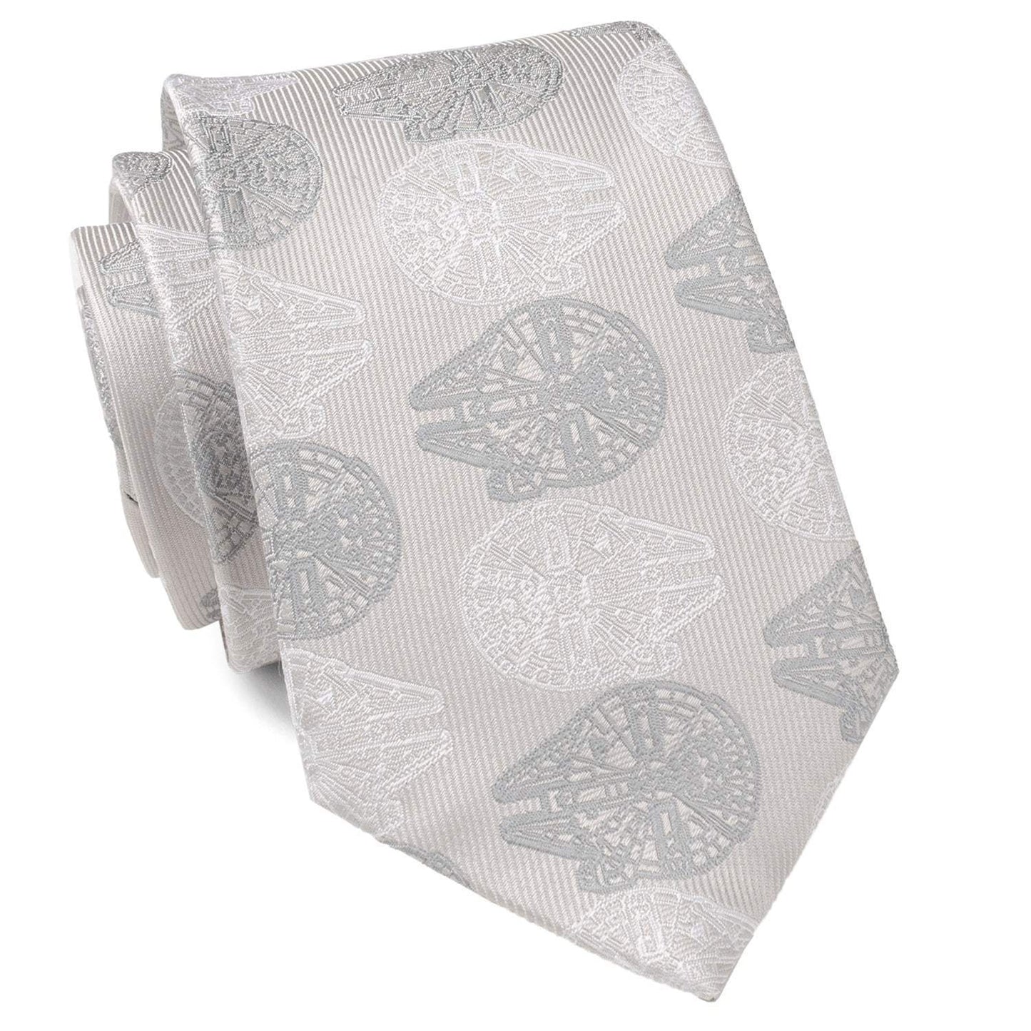 Star Wars Millennium Falcon White and Gray Checkered Tie - Cufflinks.com - Flyclothing LLC