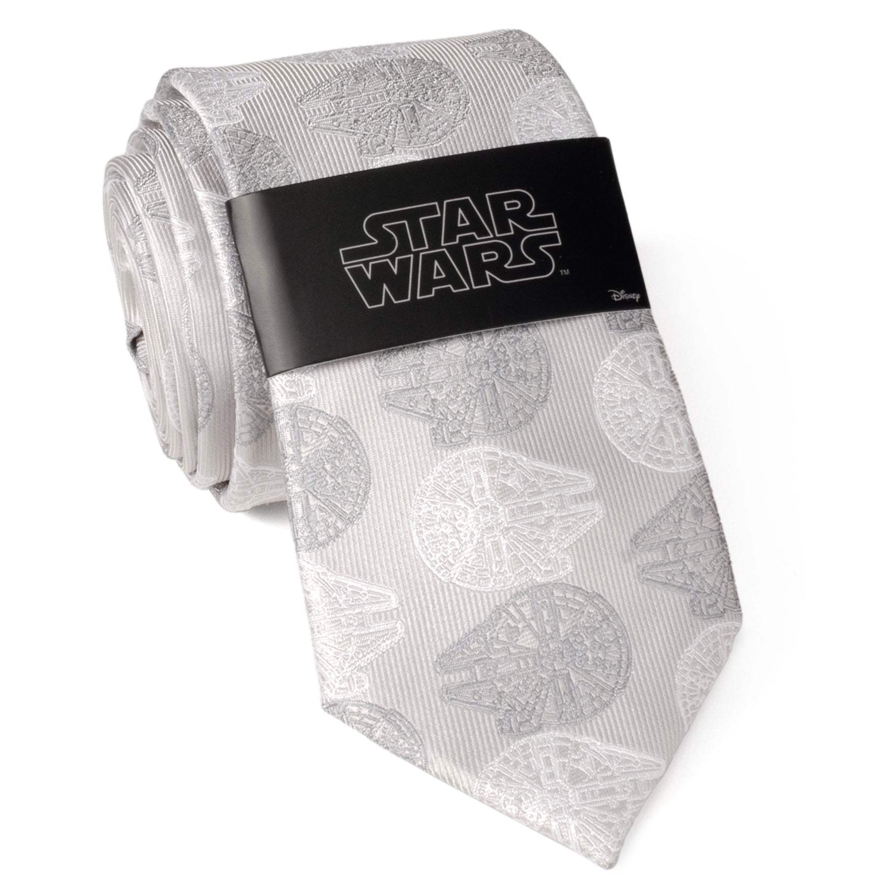 Star Wars Millennium Falcon White and Gray Checkered Tie - Cufflinks.com - Flyclothing LLC