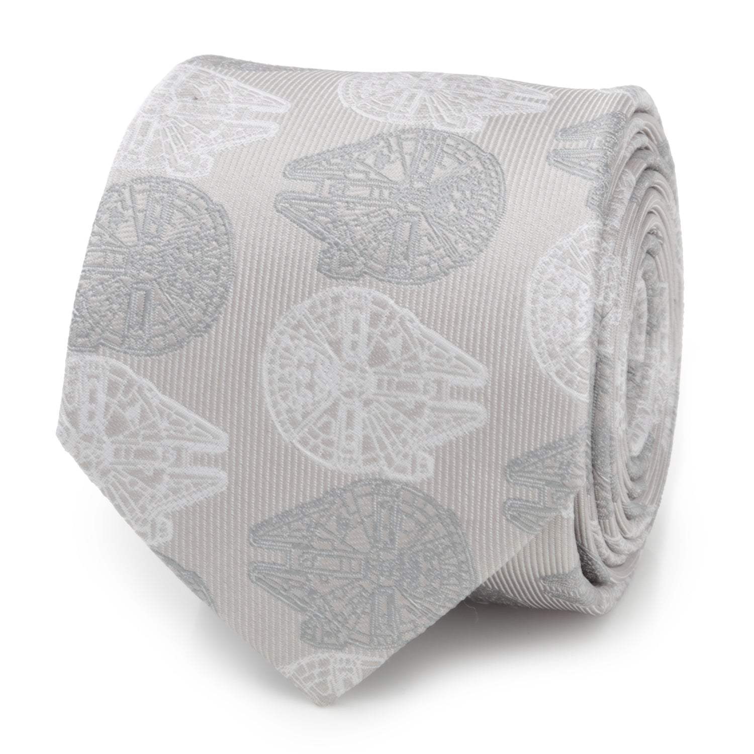 Star Wars Millennium Falcon White and Gray Checkered Tie - Cufflinks.com - Flyclothing LLC