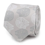 Star Wars Millennium Falcon White and Gray Checkered Tie - Cufflinks.com - Flyclothing LLC