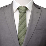 Star Wars Grogu Outline Striped Sage Green Tie - Cufflinks.com - Flyclothing LLC