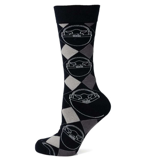 Star Wars Grogu Charcoal Gray Argyle Socks and Lapel Pin Gift Set - Cufflinks.com - Flyclothing LLC
