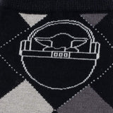 Star Wars Grogu Charcoal Gray Argyle Socks and Lapel Pin Gift Set - Cufflinks.com - Flyclothing LLC