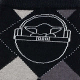 Star Wars Grogu Charcoal Gray Argyle Socks and Lapel Pin Gift Set - Cufflinks.com - Flyclothing LLC