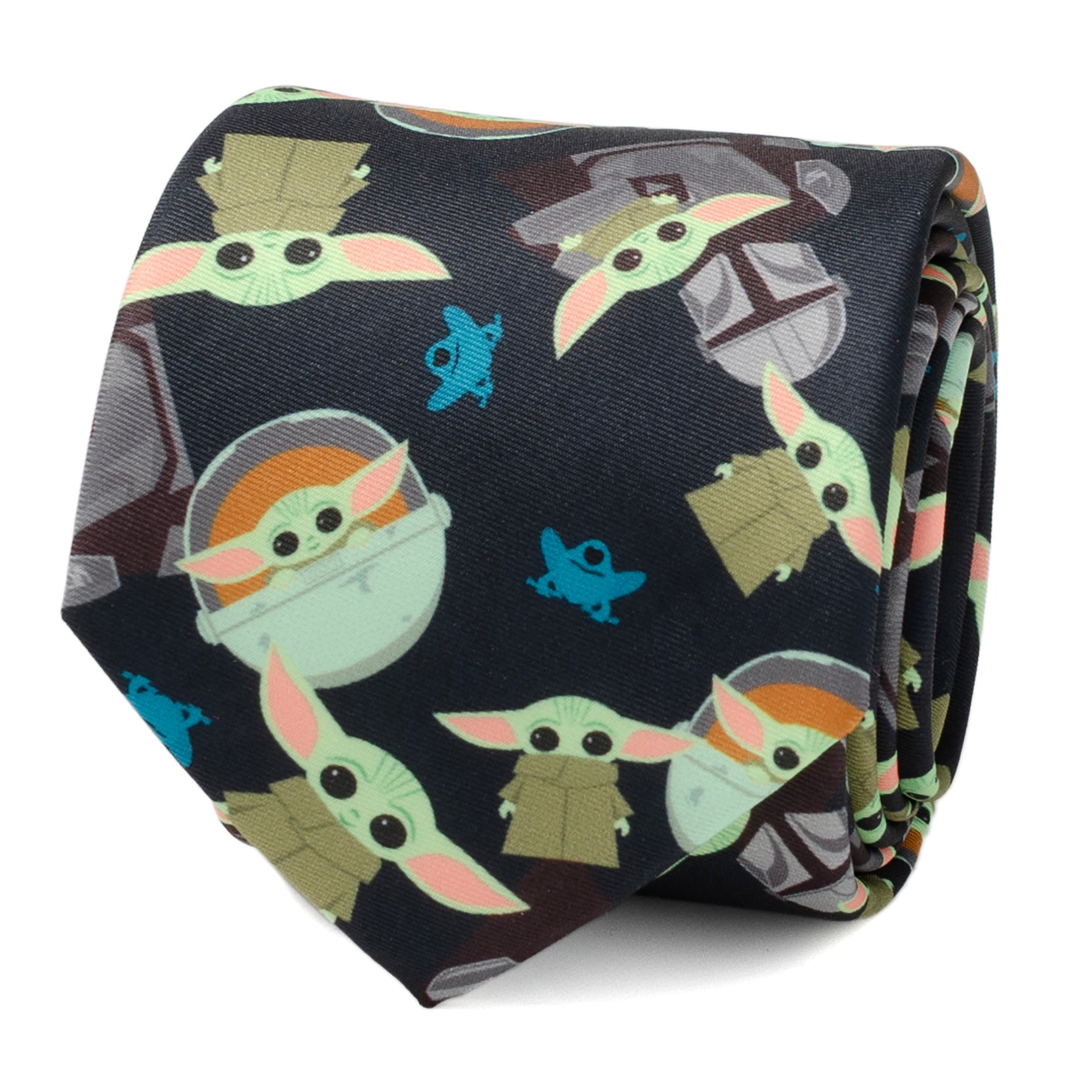 Mando Grogu Navy Men's Tie - Cufflinks.com - Flyclothing LLC