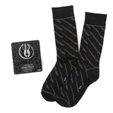 Star Wars Green LIGHTSABER Dress Socks with Jedi Crest Lapel Pin Gift Set - Cufflinks.com - Flyclothing LLC