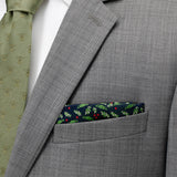 Grogu Holiday Navy Pocket Square - Cufflinks.com - Flyclothing LLC