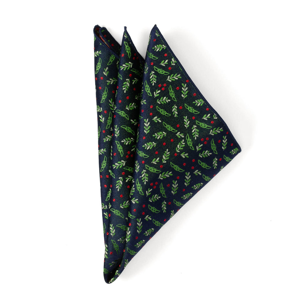 Grogu Holiday Navy Pocket Square - Cufflinks.com - Flyclothing LLC