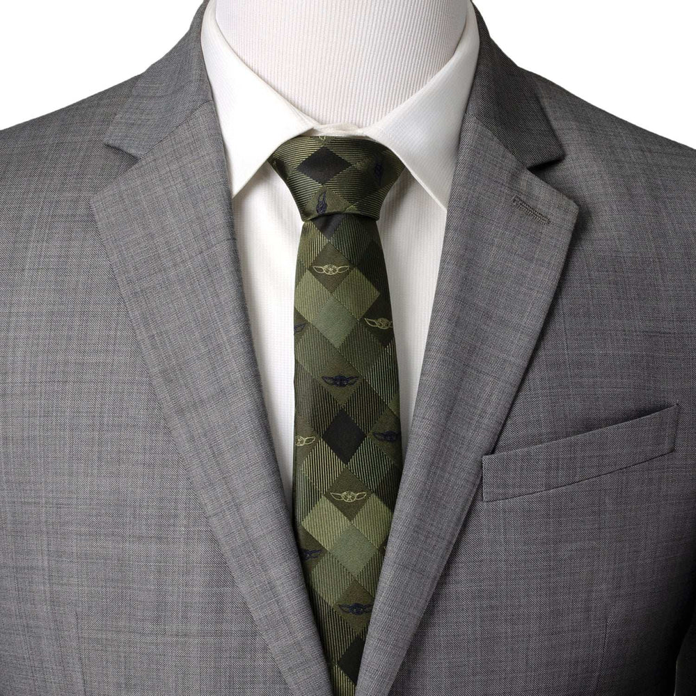 Star Wars Grogu Green Plaid Tie - Cufflinks.com - Flyclothing LLC