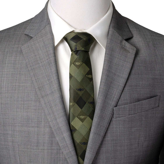Star Wars Grogu Green Plaid Tie - Cufflinks.com - Flyclothing LLC