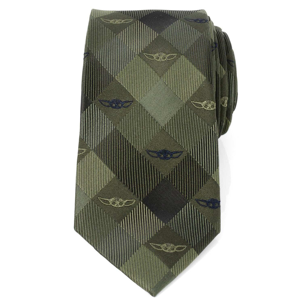Star Wars Grogu Green Plaid Tie - Cufflinks.com - Flyclothing LLC