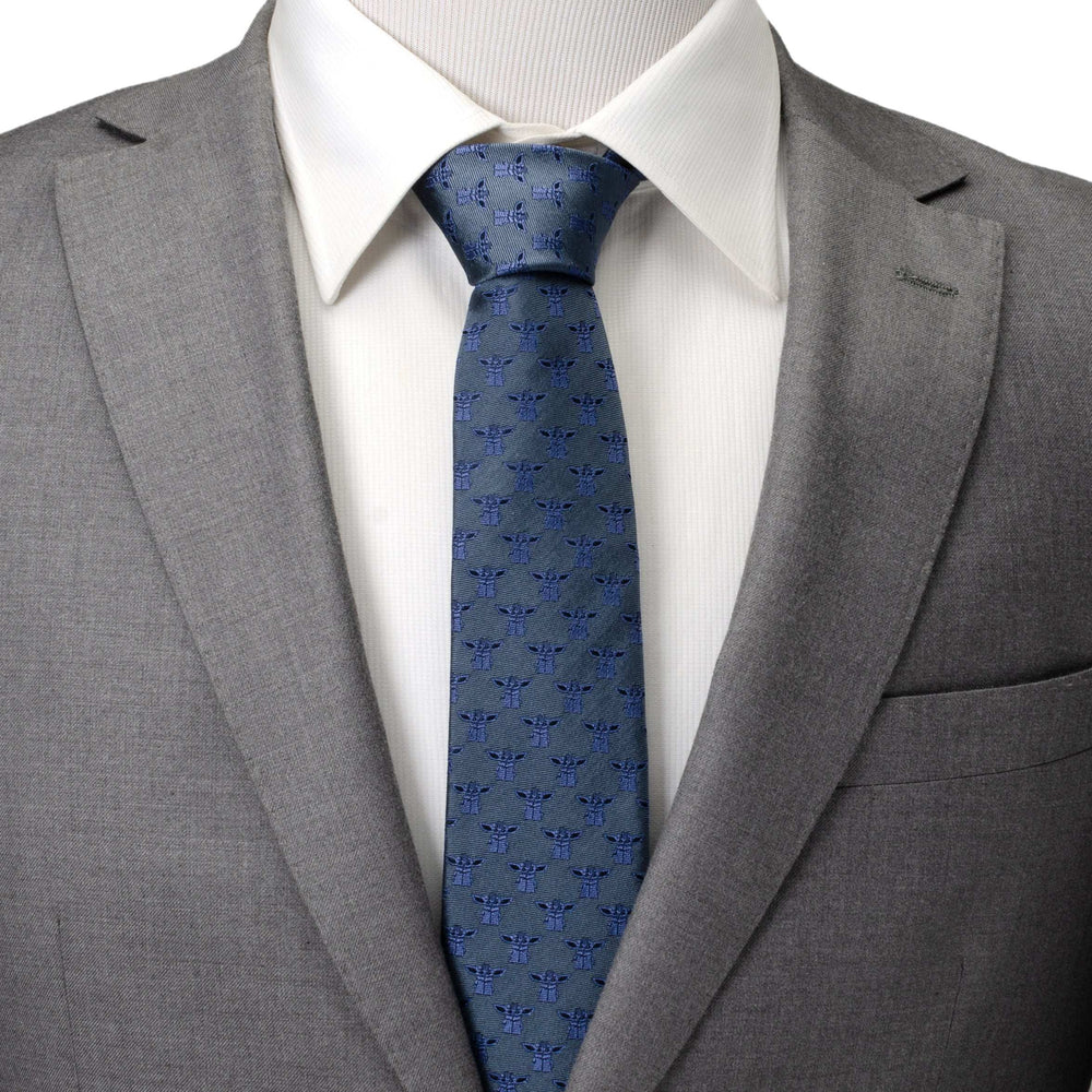 Star Wars Grogu Blue Tonal Tie - Cufflinks.com - Flyclothing LLC
