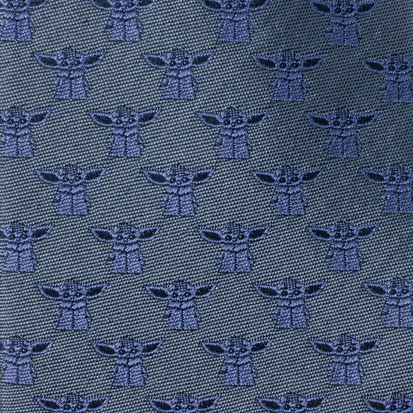 Star Wars Grogu Blue Tonal Tie - Cufflinks.com - Flyclothing LLC