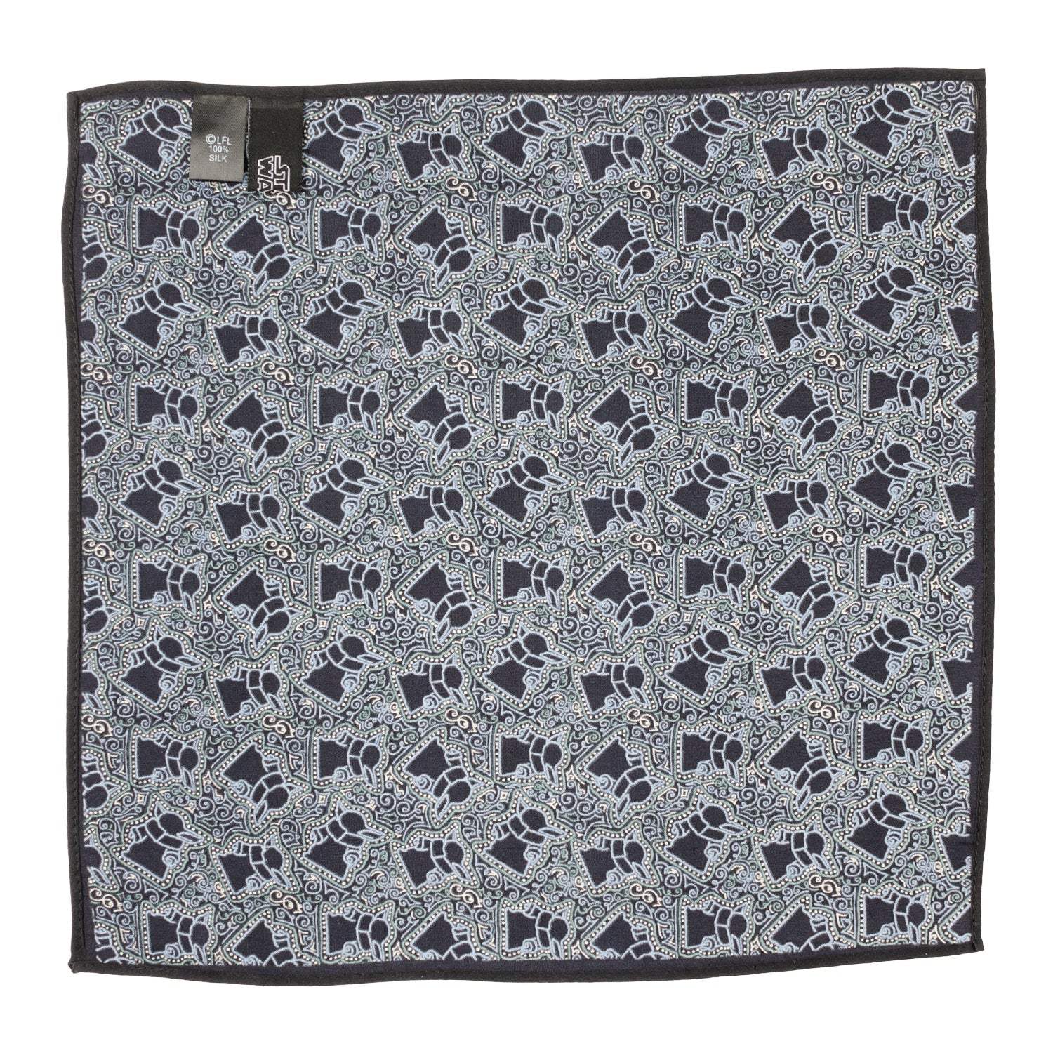 Star Wars Grogu Outline Navy Blue Pocket Square - Cufflinks.com - Flyclothing LLC