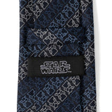 Star Wars Grogu Outline Striped Navy Tie - Cufflinks.com - Flyclothing LLC