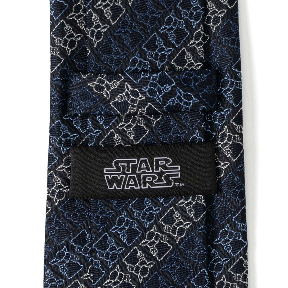 Star Wars Grogu Outline Striped Navy Tie - Cufflinks.com - Flyclothing LLC