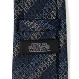 Star Wars Grogu Outline Striped Navy Tie - Cufflinks.com - Flyclothing LLC