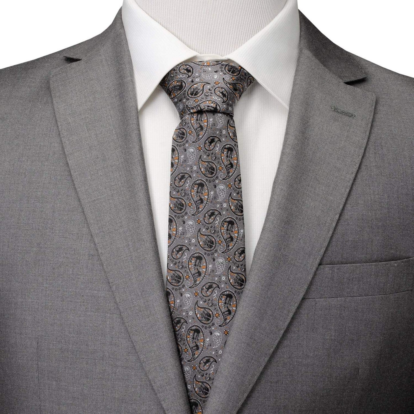 Star Wars Battle of Hoth Paisley Gray Tie - Cufflinks.com - Flyclothing LLC