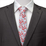 Star Wars Mandalorian and Grogu Gray and Red Holiday Tie - Cufflinks.com - Flyclothing LLC