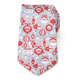 Star Wars Mandalorian and Grogu Gray and Red Holiday Tie - Cufflinks.com - Flyclothing LLC