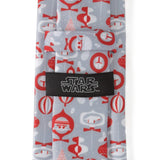 Star Wars Mandalorian and Grogu Gray and Red Holiday Tie - Cufflinks.com - Flyclothing LLC