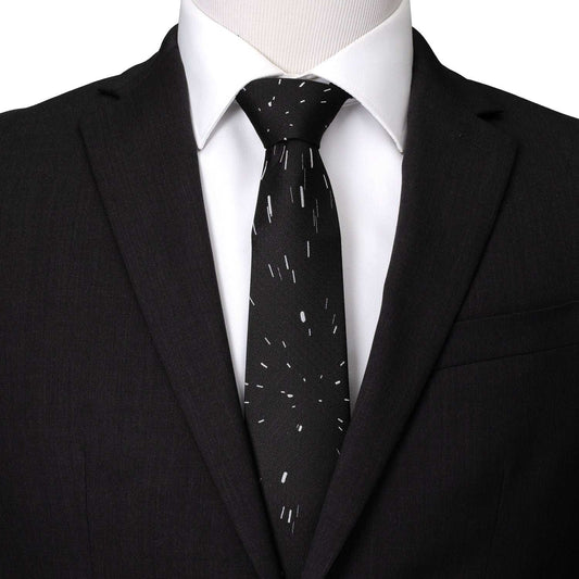 Star Wars Hyperspace Black Tie with Hidden Message - Cufflinks.com - Flyclothing LLC