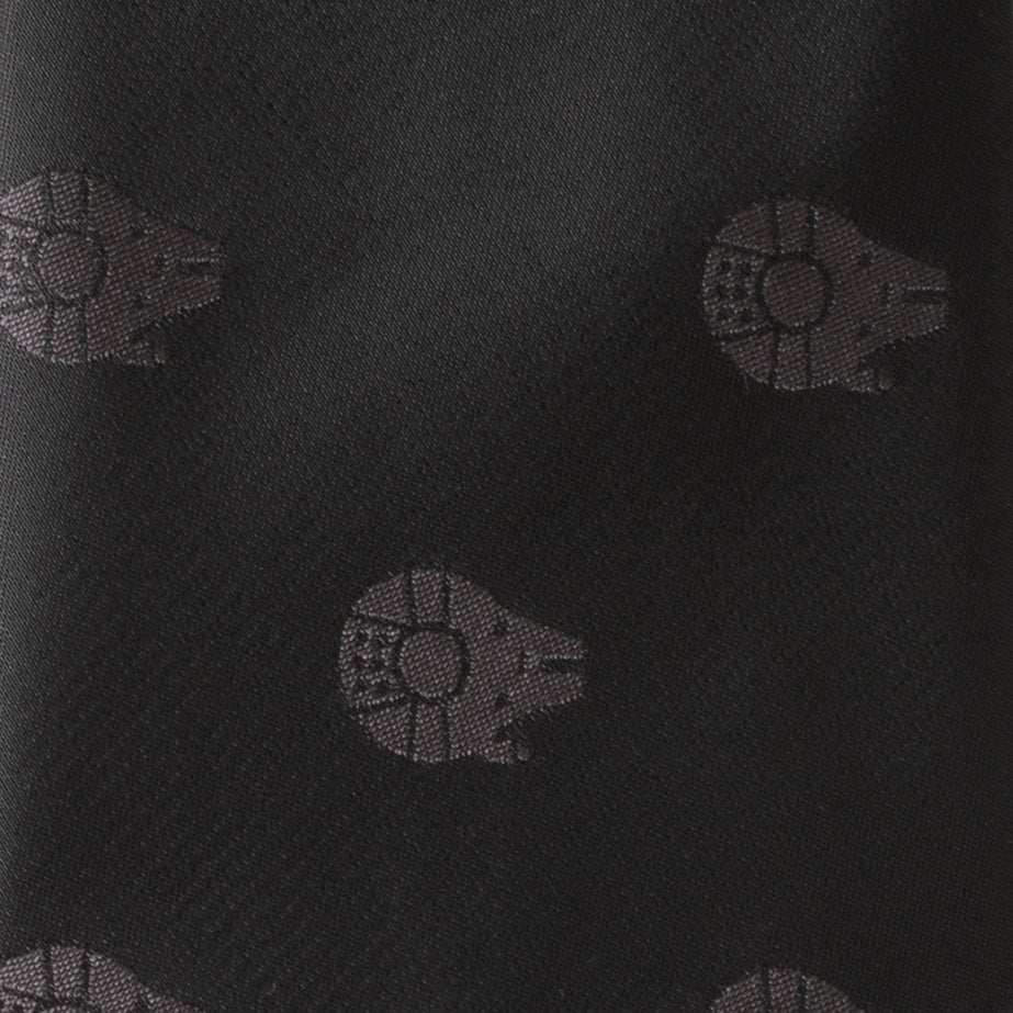 Star Wars Millennium Falcon Black Tie, X-Wing and Tie Fighter Battle Dress Socks, and Hyperspace Glow-in-the-Dark Tie Bar Gift Set - Cufflinks.com - Flyclothing LLC