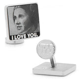 Star Wars Princess Leia and Han Solo "I Love You / I Know" Photo Cufflinks - Cufflinks.com - Flyclothing LLC