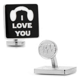 Star Wars Princess Leia and Han Solo "I Love You / I Know" Icon Cufflinks - Cufflinks.com - Flyclothing LLC