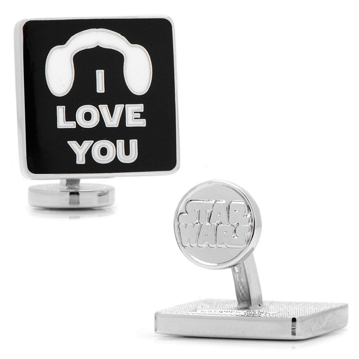 Star Wars Princess Leia and Han Solo "I Love You / I Know" Icon Cufflinks - Cufflinks.com - Flyclothing LLC