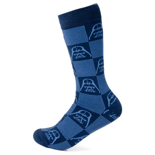 Star Wars Darth Vader Navy and Black Checkered Socks with Imperial Crest Lapel Pin Gift Set - Cufflinks.com - Flyclothing LLC