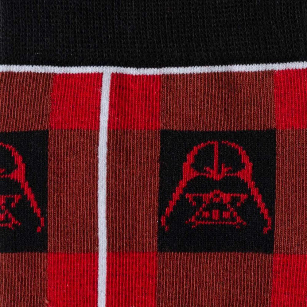 Star Wars Darth Vader Black and Red Plaid Dress Socks and Imperial Crest Lapel Pin Gift Set - Cufflinks.com - Flyclothing LLC