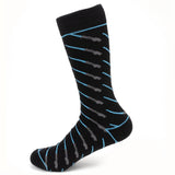 Star Wars Obi-Wan Kenobi Blue LIGHTSABER Pattern Black Dress Socks with Jedi Crest Lapel Pin Gift Set - Cufflinks.com - Flyclothing LLC