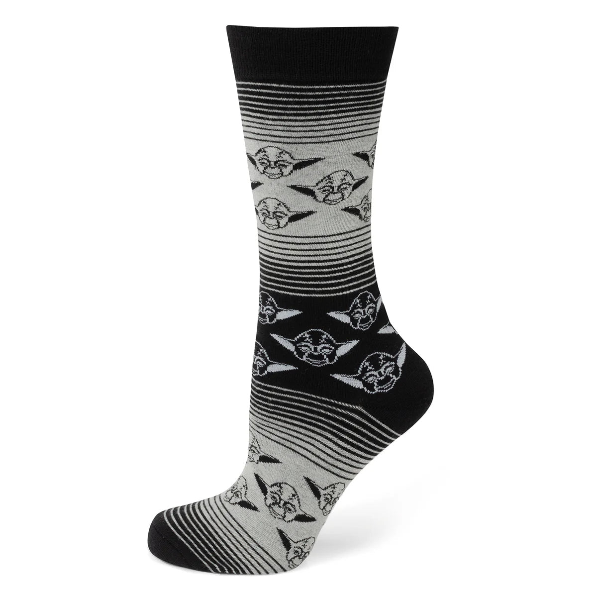 Star Wars Yoda Gray and Black Ombre Pattern Dress Socks with Jedi Crest Lapel Pin - Cufflinks.com - Flyclothing LLC