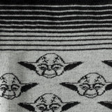 Star Wars Yoda Gray and Black Ombre Pattern Dress Socks with Jedi Crest Lapel Pin
