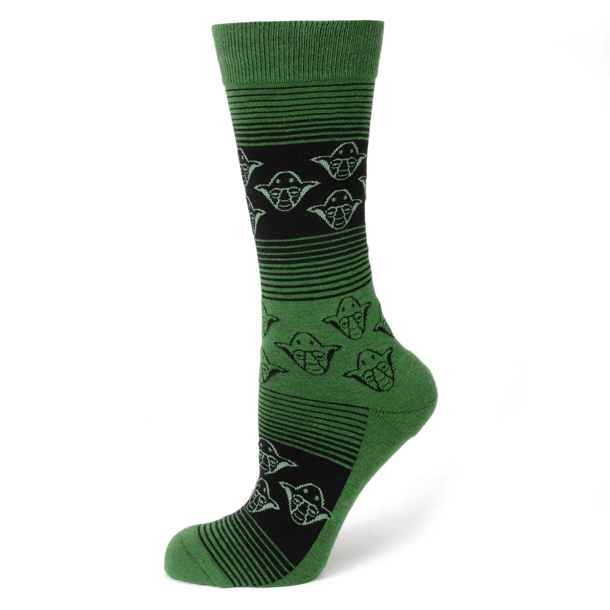 Star Wars Yoda Green and Black Ombre Pattern Dress Socks with Jedi Crest Lapel Pin - Cufflinks.com - Flyclothing LLC