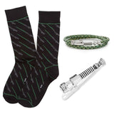 Star Wars Luke Skywalker LIGHTSABER Bracelet, Tie Clip, and Dress Socks Gift Set - Cufflinks.com - Flyclothing LLC