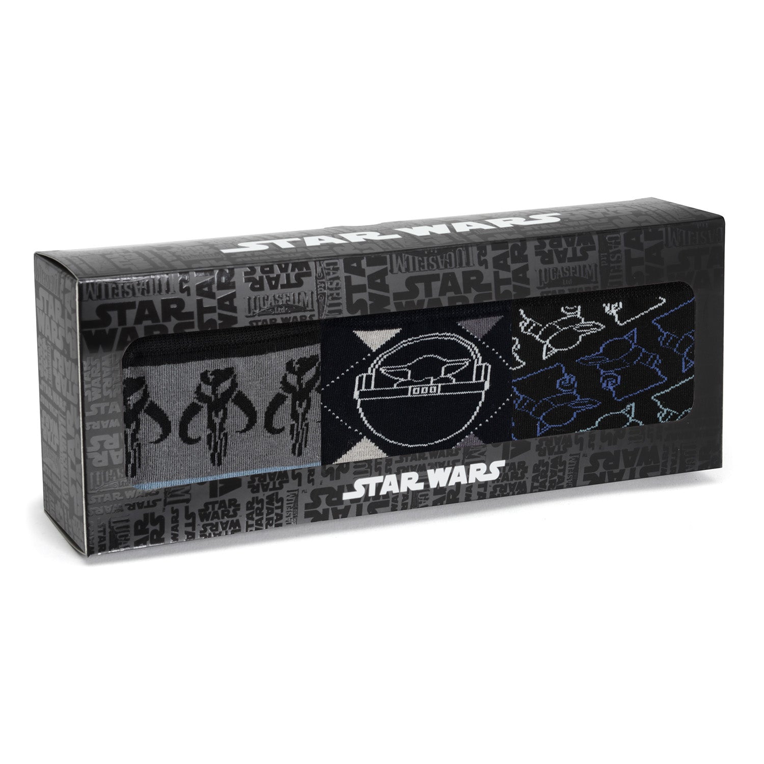 Star Wars Mandalorian 3-Pack Dress Sock and Mythosaur Lapel Pin Gift Set - Cufflinks.com - Flyclothing LLC