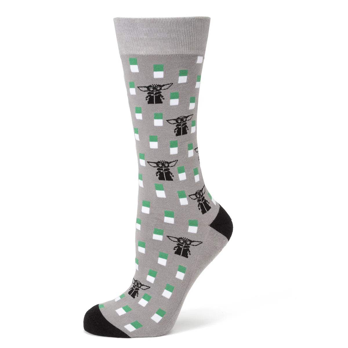 Star Wars Mandalorian and Grogu Gray Dress Socks and Lapel Pin Gift Set - Cufflinks.com - Flyclothing LLC